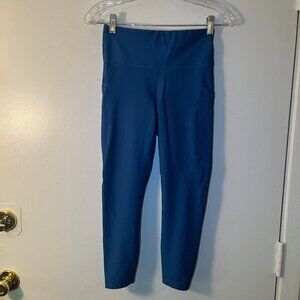 Athleta Interval Stash Capri Dark Lapis Blue Size Small